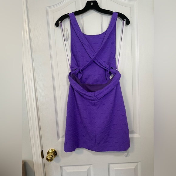 Free People Purple Textured Dress M - Picture 4 of 6